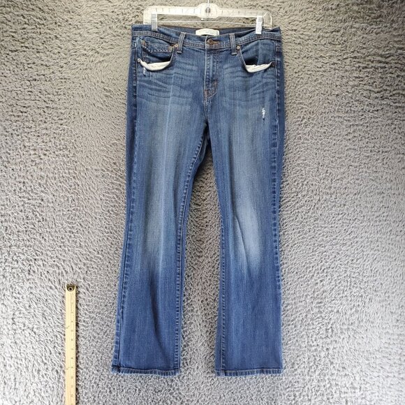 Levis Jeans Womens Size 10 Blue Straight Leg 505 Stretch Denim - Picture 1 of 12